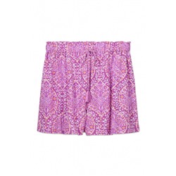 Pantalón corto viscosa estampado boho