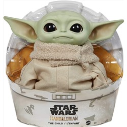 Star Wars Grogu Plush Toy, 11-in “The Child” from The Mandalorian, Collectible Stuffed Character for Movie Fans, Ages 3 Years and Older
