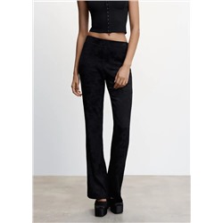 Pantalón fluido jacquard -  Mujer | MANGO OUTLET Melilla