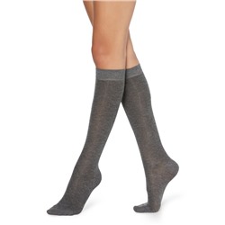 Blickdichte Kniestrümpfe mit Cashmere und Glitzer