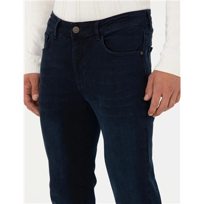 Koyu Lacivert Slim Fit Jean Pantolon