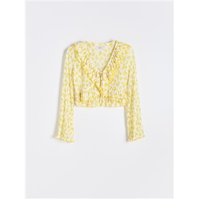 Bluse mit Rüschen