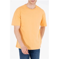 Erkek Kavun Oversize Bisiklet Yaka Tişört