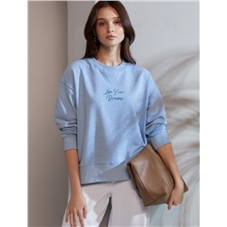 Джемпер из петельчатого футера двухнитки с эластаном