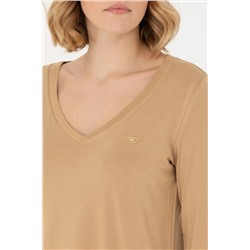 Kadın Kum V - Yaka Sweatshirt
