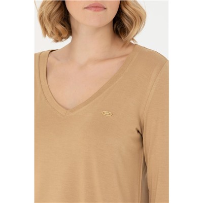 Kadın Kum V - Yaka Sweatshirt