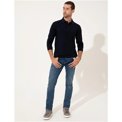 Lacivert Slim Fit Sweatshirt
