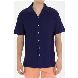 Erkek Lacivert Comfort Polo Yaka Tişört