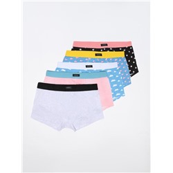PACK OF 5 CONTRAST BOXER BRIEFS