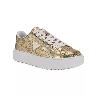 GUESS Women's Denesa Treaded Platform Lace-Up Sneakers