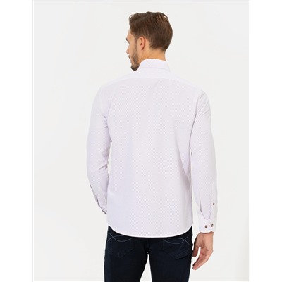 Bordo Slim Fit Uzun Kollu Gömlek