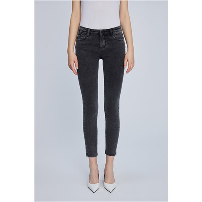 Vaquero skinny fit 7/8 Negro