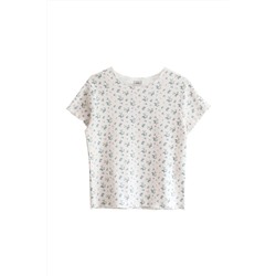 Camiseta Crudo y azul marino