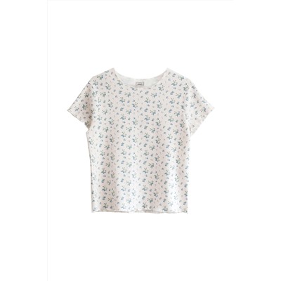 Camiseta Crudo y azul marino