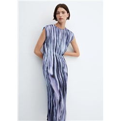 Vestido plisado tie-dye