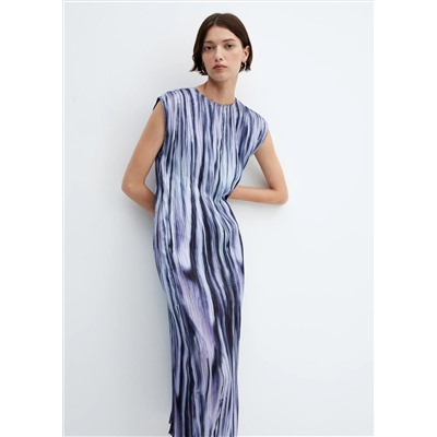 Vestido plisado tie-dye