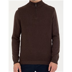 Kahverengi Slim Fit Kazak