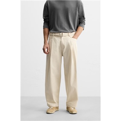PANTALÓN PLIEGUES CINTURÓN