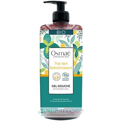 Osmaé Thé Vert Rafraîchissant - Gel Douche BIO 1 Litre