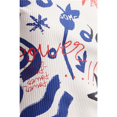 Camiseta canalé Life is awesome