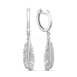 Серьги из серебра родированные 925 пробы 11-1659р