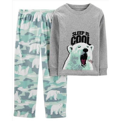 2-Piece Helicopter Cotton & Fleece PJs