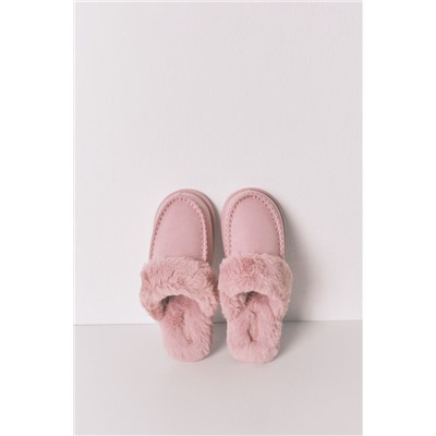 Zapatillas casa pelo sintético rosa