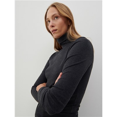 Rollkragenpullover mit hohem Baumwollanteil