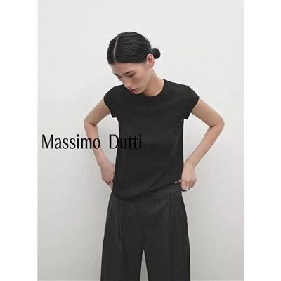 Повседневная базовая хлопковая футболка Massim*o Dutti ОРИГИНАЛ!