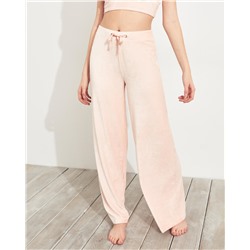 Velour Wide-Leg Sweatpants