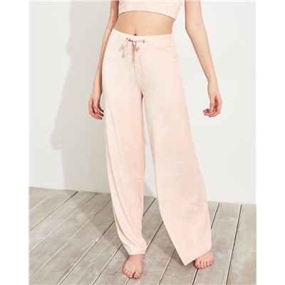 Velour Wide-Leg Sweatpants
