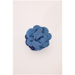 Pinza pelo forma flor denim azul
