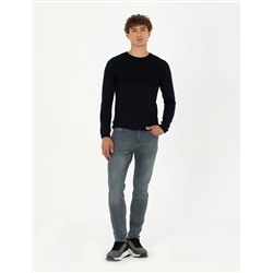 Lacivert Slim Fit Kazak