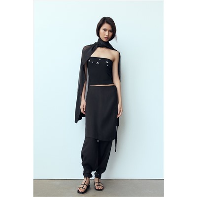 FLAT LEATHER SLIDER SANDALS