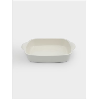 Форма для запекания, 25х19 см, керамика, прямоугольная, молочная, Baker