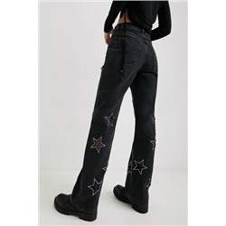 Vaqueros slim estrellas glitter