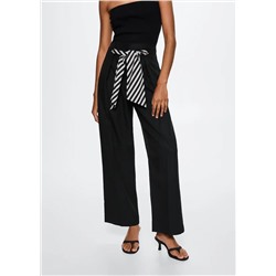 Pantalón lyocell pinzas -  Mujer | MANGO OUTLET Melilla