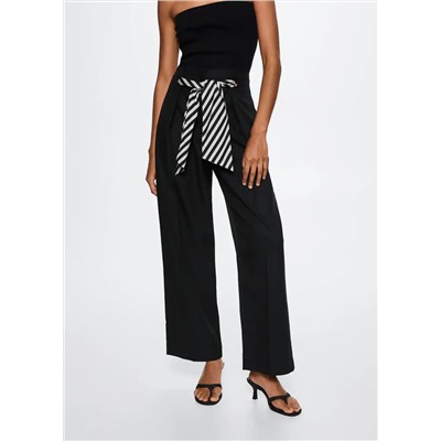 Pantalón lyocell pinzas -  Mujer | MANGO OUTLET Melilla