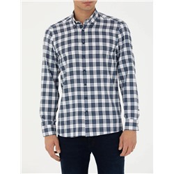 Lacivert Regular Fit Uzun Kollu Gömlek