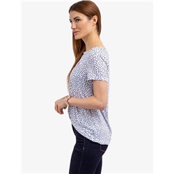 TWIST FRONT CREW NECK T-SHIRT