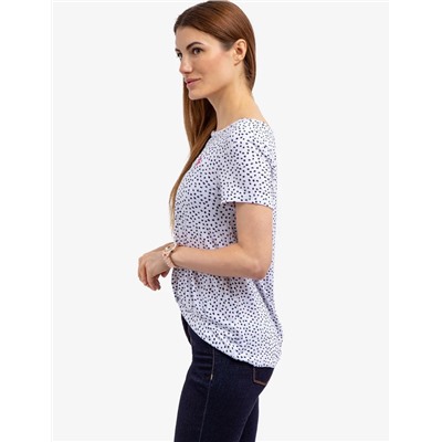 TWIST FRONT CREW NECK T-SHIRT