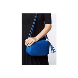 Bandolera de piel Gaby Azul