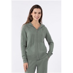 W24-00CH0114 Джемпер на молнии с капюшоном