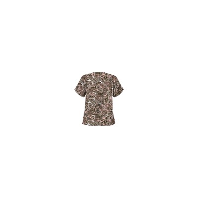 UA Boho Paisley White V-Neck Scrub Top