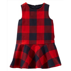 2-Piece Buffalo Check Dress