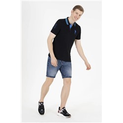 U.S. Polo Assn. U.s. Polo Erkek Slimfit Polo Yaka Spor T-shırt 1571222 Gds 046 Siyah G081GL011.000.1571222