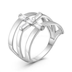 Серьги кресты из серебра с фианитами родированные 925 пробы 521-10-546р