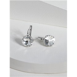 Подвеска из серебра с кристаллом Swarovski родированная 925 пробы 0042п-001