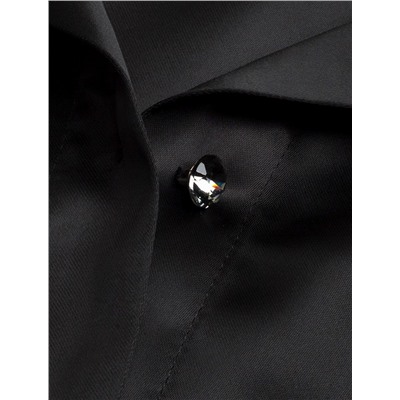 Блузка с короткими рукавами из плотного струящегося сатина