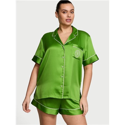 Glazed Satin Short Pajama Set